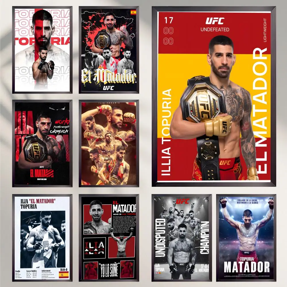 Mixed Martial Athlete I-Ilia TopuriaS Poster HD Versatile Waterproof Wall Decor Self Adhesive Perfect for Any Room & Ideal Gift