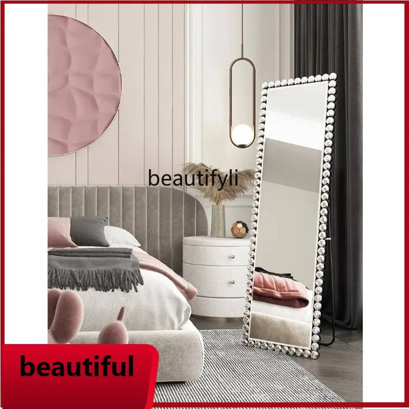 

f185 Glass wall hanging dressing mirror floor-standing full body clothing store bedroom fitting home dormitory wall hanging