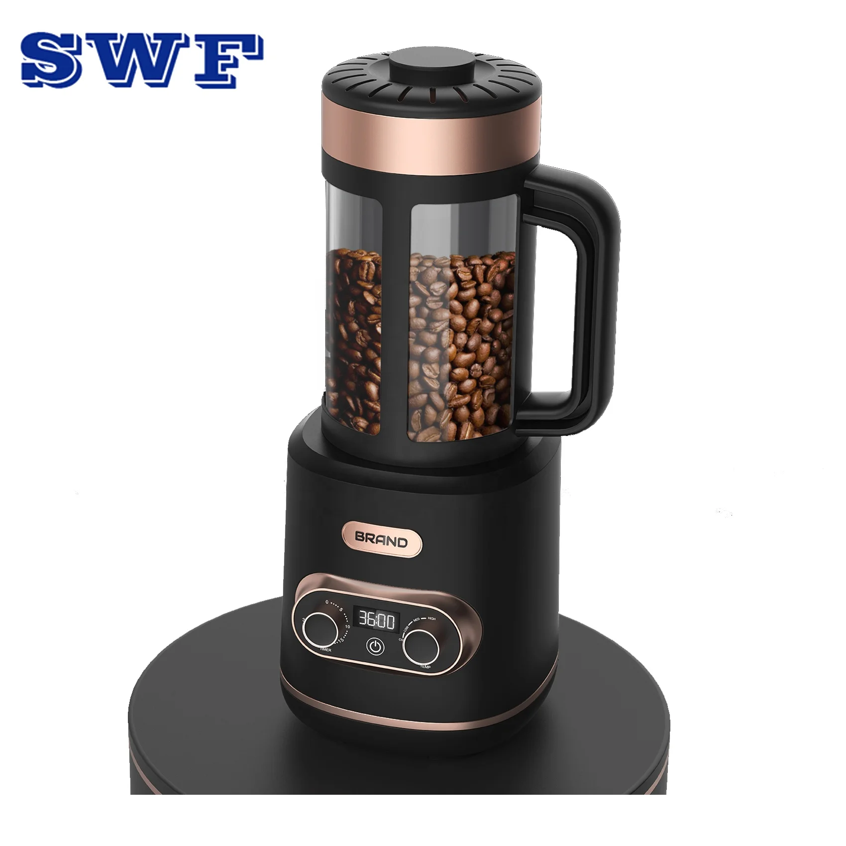 STLF Adjustable Temperature Electric Coffee Roaster Machine Hot Air Coffee Bean Roaster with Led Display
