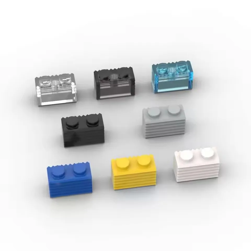 Gobricks Bouwstenen GDS-797 PROFIEL BAKSTEEN Tegel 1X2 - 1x2 tegels Educatief compatibel met 2877 kinderen DIY Technisch