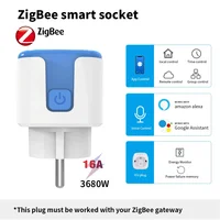 Tuya zigbee Flip Android Smart Socket 16A/20A función de cuenta regresiva de enchufe de la UE, programación automática para ahorro de energía, fallos de energía