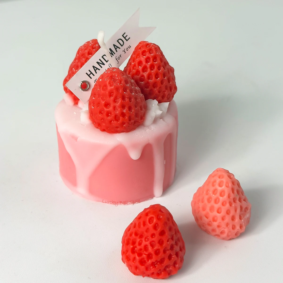 Cute Strawberry Cake Candle Silicone Mold 3D Fruit Raspberry Doughnut Chocolate Cookie Baking Mould DIY Birthday Cake Decor Tool