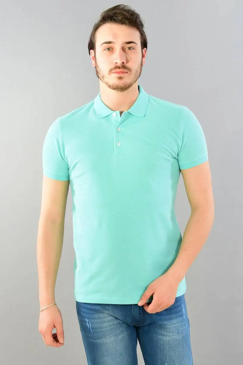 Clothing World Men 'S Polo Collar Tshirt Mint ARN.1291-0036