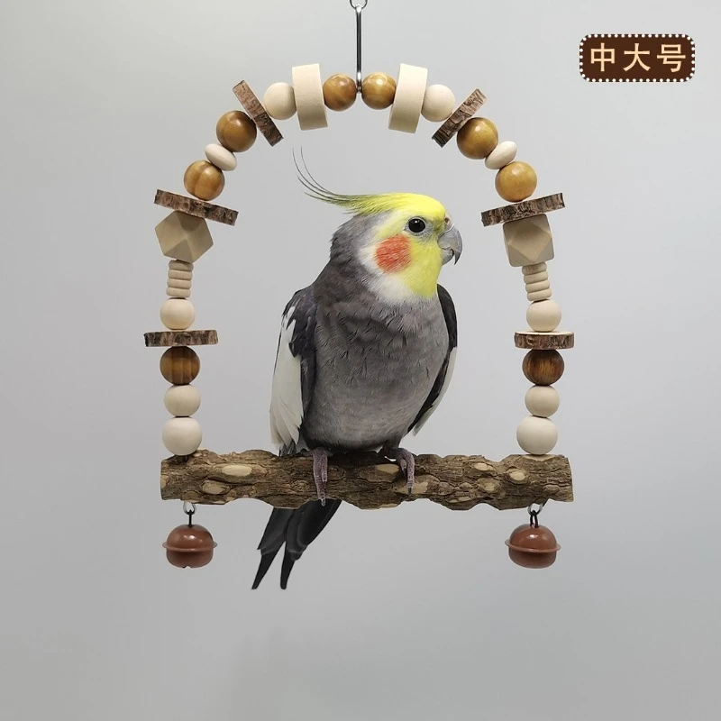 Peony budgie toy natural pepper wood stand stick