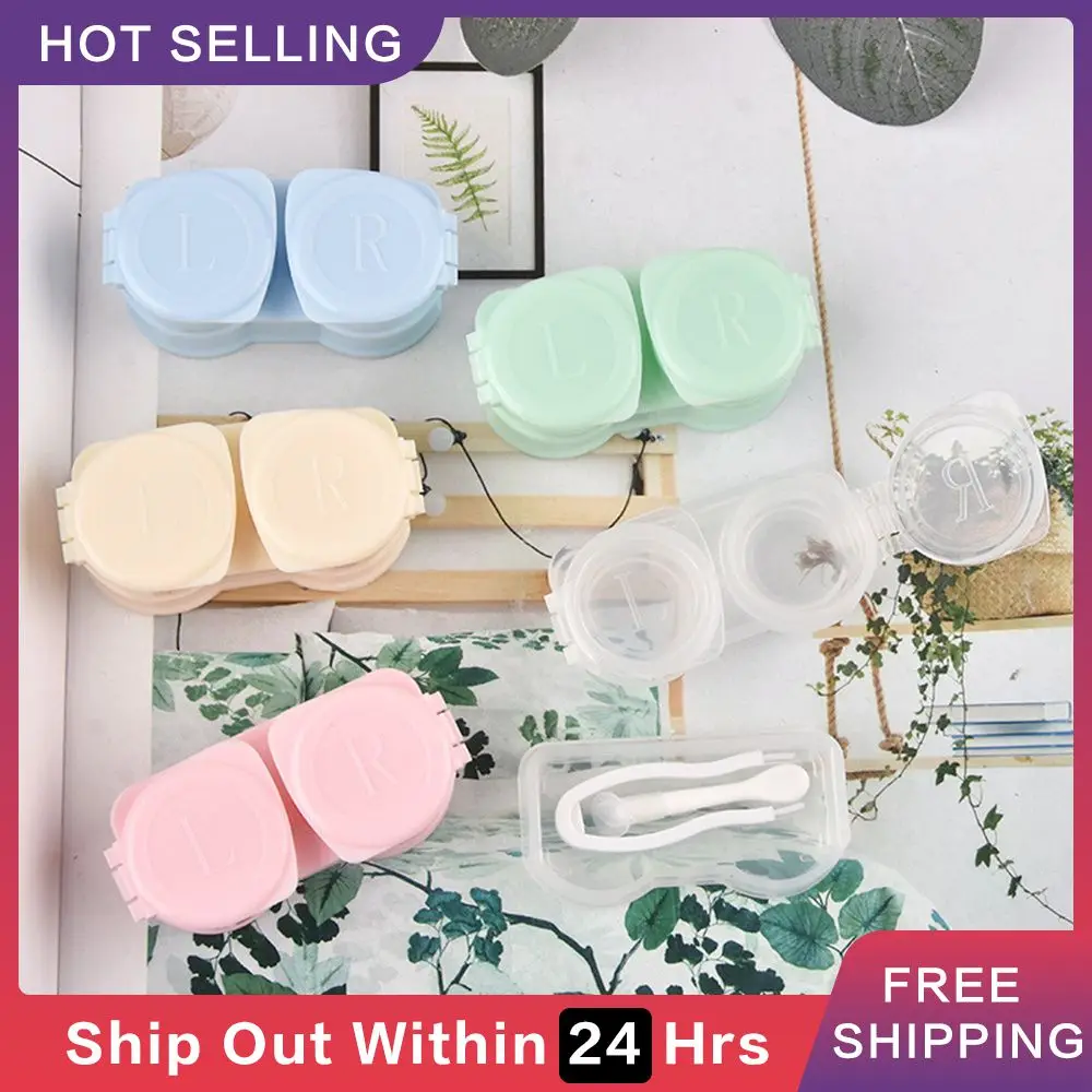 Care Box Accessories Placed Separately Macaron Color Contact Lens Box Glasses Case Mini Glasses Case Contact Lens Case Plastic