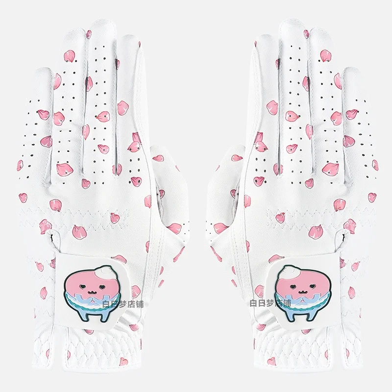 

Korea and Japan Golf Gloves Ladies Microfiber Wear-resistant Sports Golf Gloves Non-slip Breathable #220158