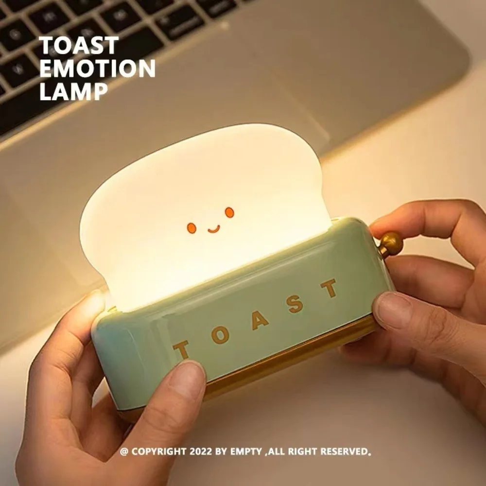 USB wiederaufladbares Brot-Nachtlicht, dimmbare LED-Nachttischlampe mit Timer, Schlafbegleiter für Schlafzimmer, Schreibtisch, Tischlampe