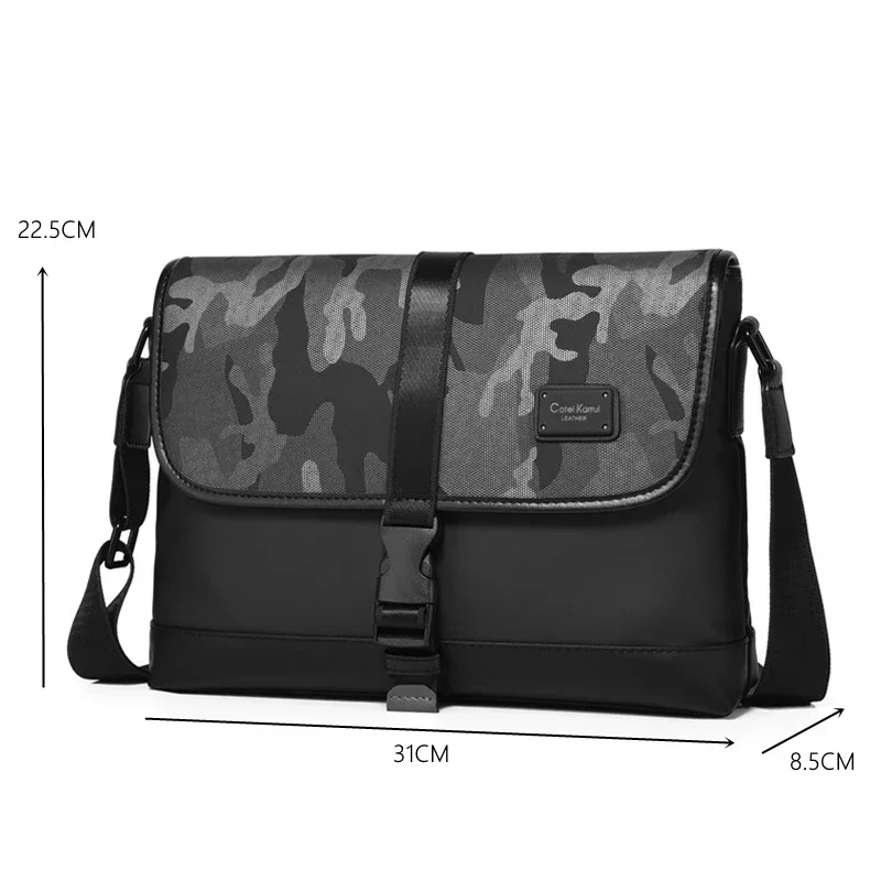 Casual Camouflage Heren Crossbody Tas Boekentas Met Hoge Capaciteit Schoudertas Heren Mode Business Crossbody Tas Bolso