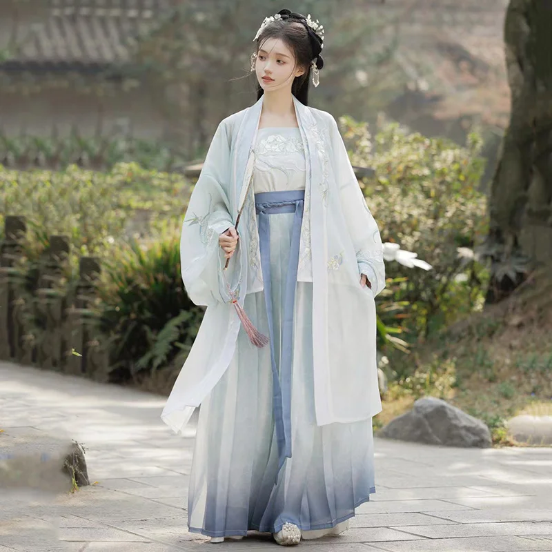 Chinese Traditional Hanfu Costume Woman Ancient Han Dynasty Dress Oriental Princess Dress Lady Elegance Tang Dynasty Dance Wear