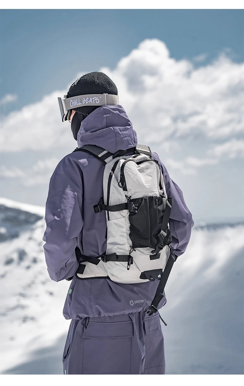 John Snow Ski-Touren-Rucksack für Herren und Damen, leichter Tagesrucksack zum Snowboarden, Rückenland, Skifahren, Wandern und Bergsteigen – Detail 8