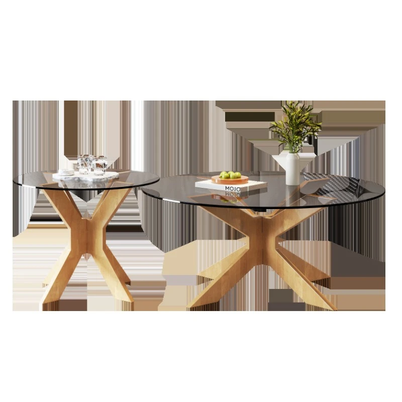 

Light luxury simple combination coffee table glass coffee table B & B small tea table living room table