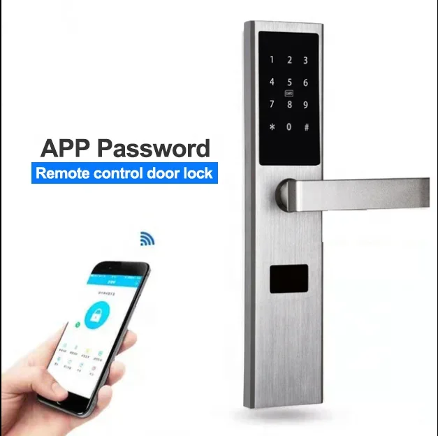 Remote APP Rental apartment password lock stainless steel anti-theft door