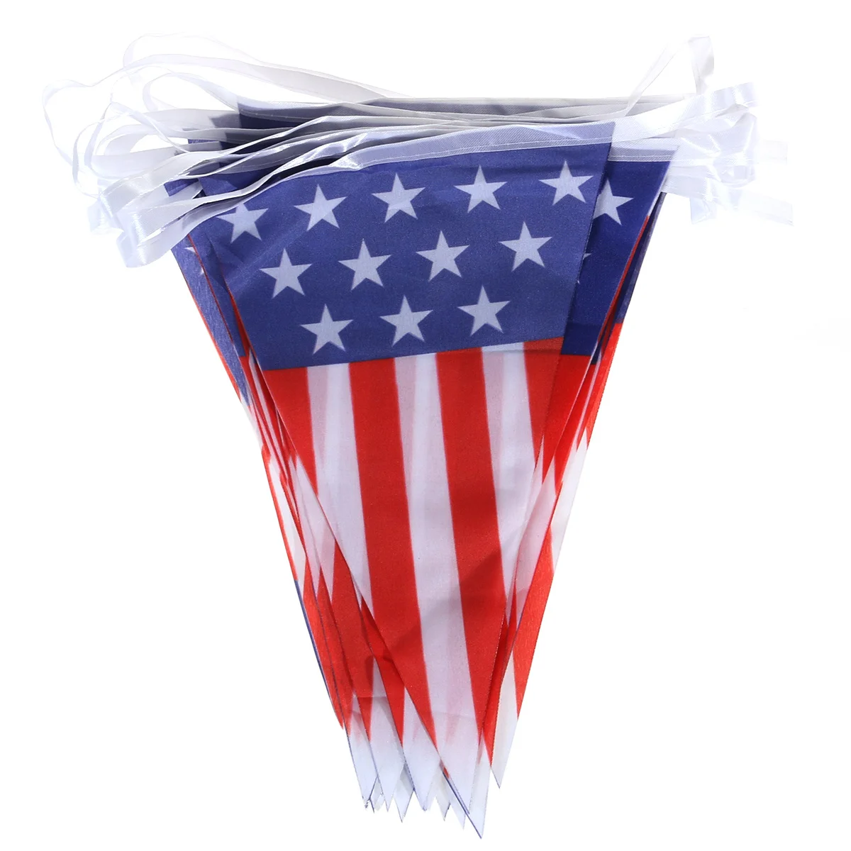 

Patriotic American Flag Plastic Pennant Banner Red White Blue Perfect for 4th of July Bbq Memorial Day Election Party Outdoor