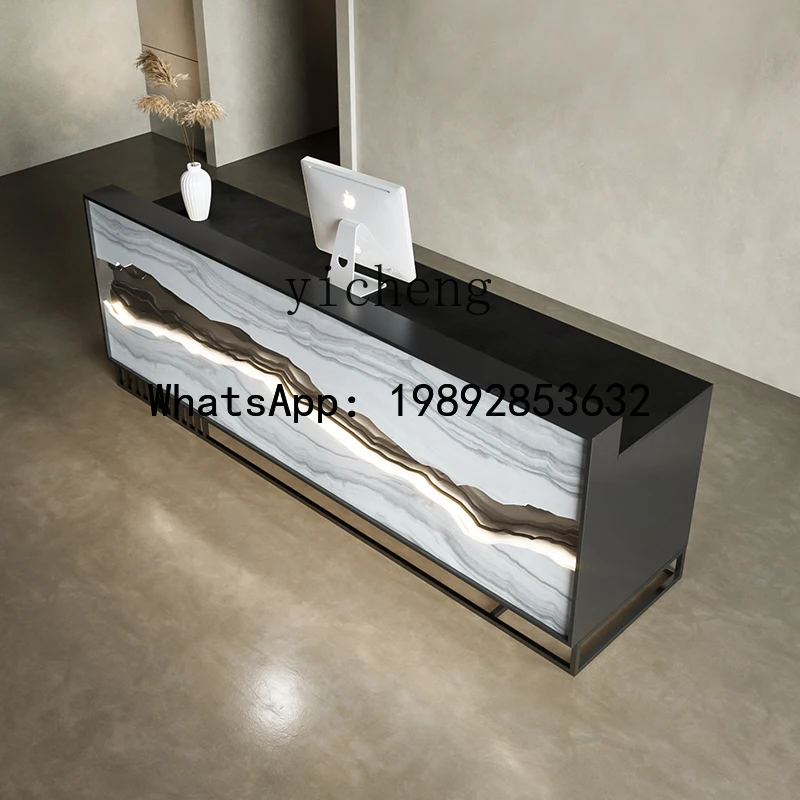 A1  Reception Desk High-end Welcome Desk Imitation Marble Shop checkout page