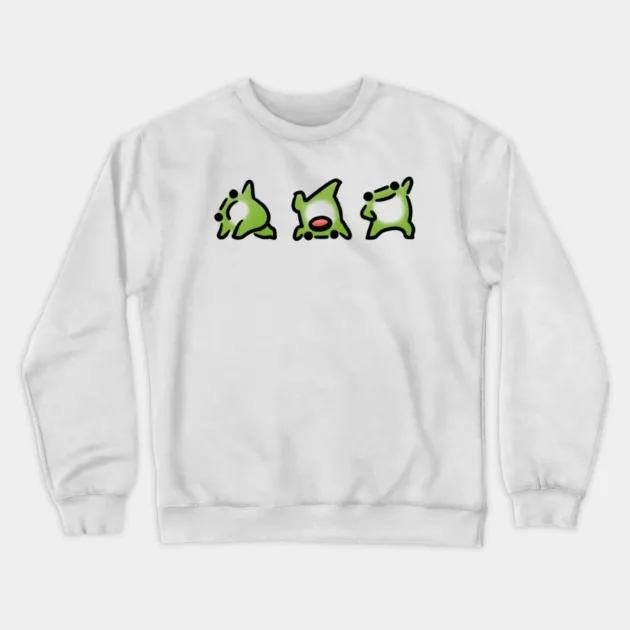 

Autumn and Winter Style Adorable Green Cartoon Sweatshirt, "Cute Green Creatures" Graphic for A Trendy Look