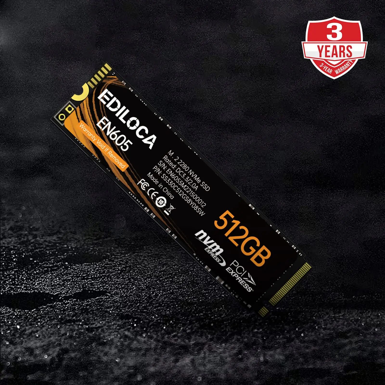 Ediloca EN605 M.2 2280 SSD 2150MB/s 3D NAND TLC NVMe 1.3 SSD PCIe Gen3.0x4 Internal Solid State Drive  For Laptop Desktop