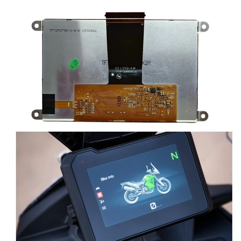 TFT7K1069FPC‑A2‑E Original New 5 Inch TFT LCD Screen Only For KTM Duke390 790ADV Motorcycle Instrument Dashboard Display Repair