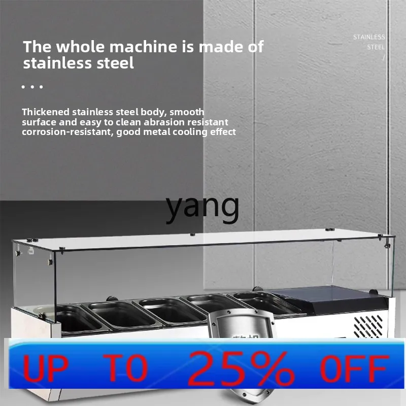 

LTT horizontal refrigerated display cabinet salad fruit fishing dessert cold dish small material table fresh-keeping cabinet