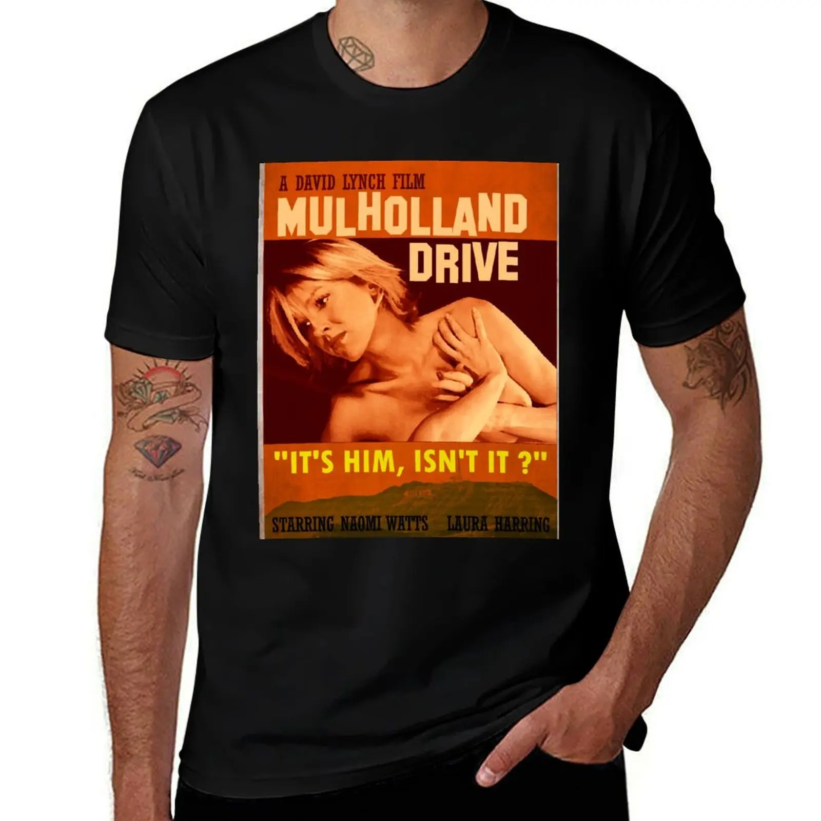 

Mulholland Drive Retro Poster T-Shirt man t shirt designer t shirt man cotton T-Shirt