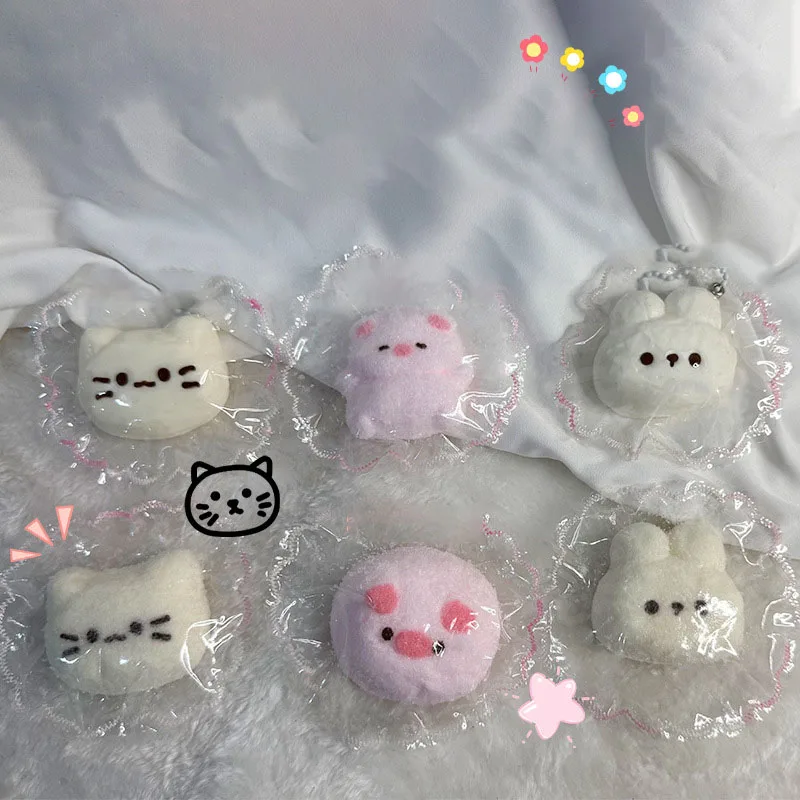 Animale giocattolo antistress cartone animato mini coniglietto maiale biscotto gattino argilla morbida cremosa silicone rimbalzo lento regalo squishy per bambini