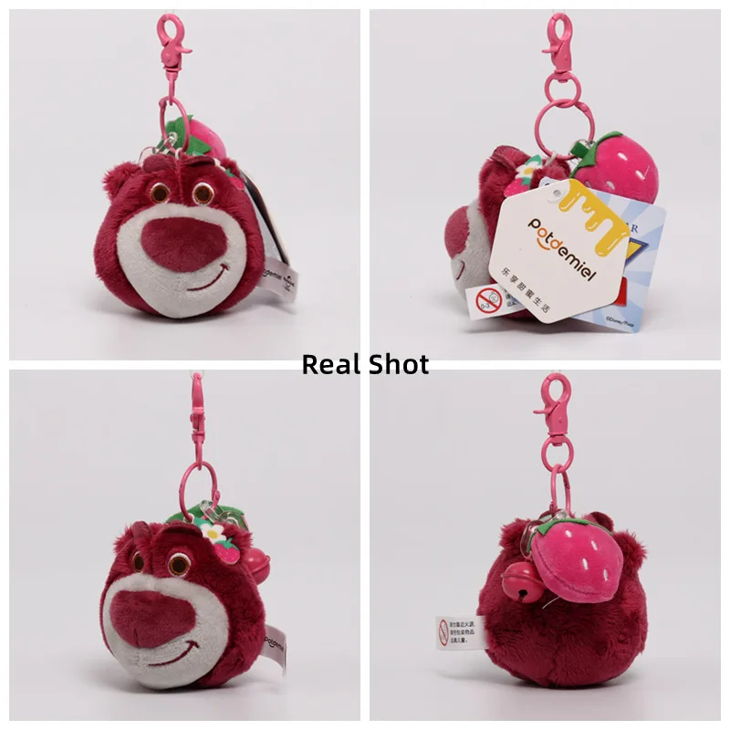 8/14cm Disney lasso Strawberry Bear peluche portachiavi animazione derivati zaino cartone animato ciondolo auto ciondolo borsa carina femminile