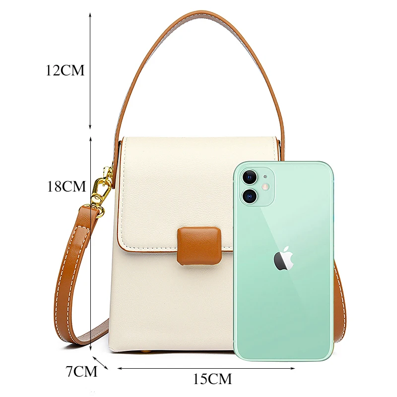 Fashion Small Shoulder Bags for Woman Mobile Phone Bag Leather Crossbody Bag Simple Ladies Purse Messenger Bags Female Designer