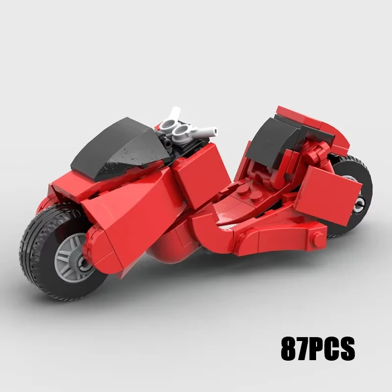 YcMoc Building Blocks Kaneda's Bike Model Technology Bricks DIY Toy For Kid Children Gift Red VESPA Alternate Build AKIRA Bike