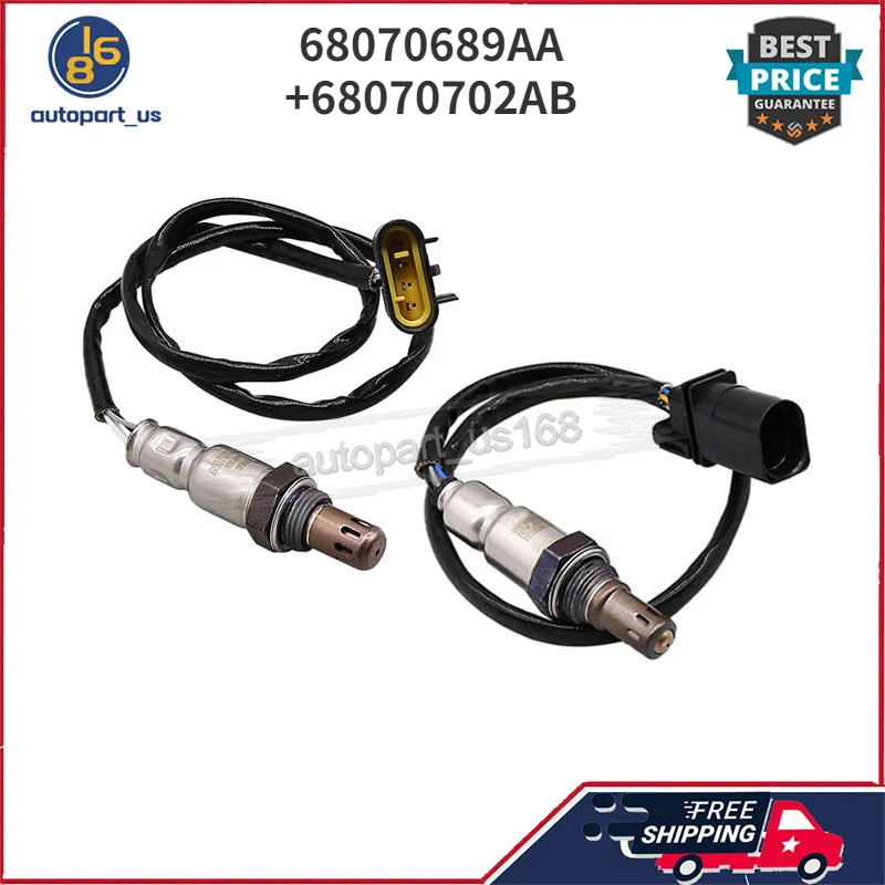 

For 2012-2016 Fiat 500 2Pcs Upstream & Downstream Oxygen Sensor Lambda Sensor O2 Sensor 68070689AA 68070702AB