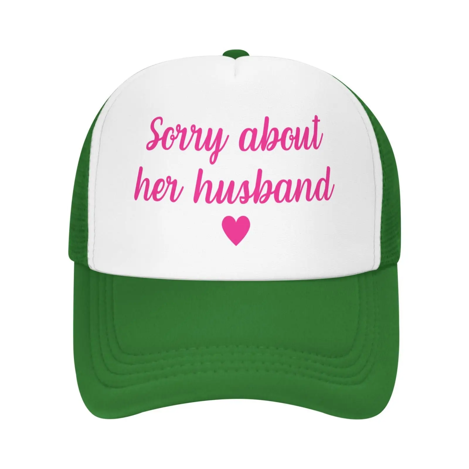 

Sorry About Her Husband Funny Trucker Hat Gag Gifts Snapback Hat Joke Baseball Cap for Men Women