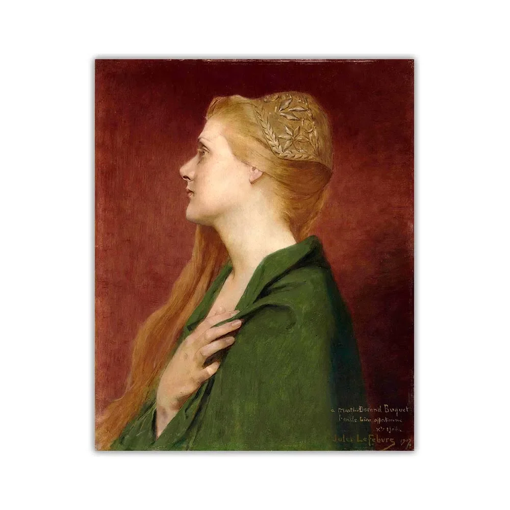 Jules Joseph Lefebvre 《Lady Godiva》لوحة زيتية قماشية ملصق جمالي صورة ديكور للتعليق على الحائط ديكور غرفة المعيشة المنزلي