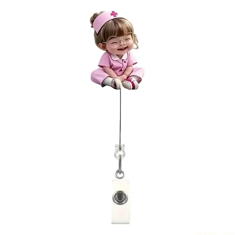 Strong Acrylic Badges Reel Not Slip Clip for Healthcare Workers Educators Use