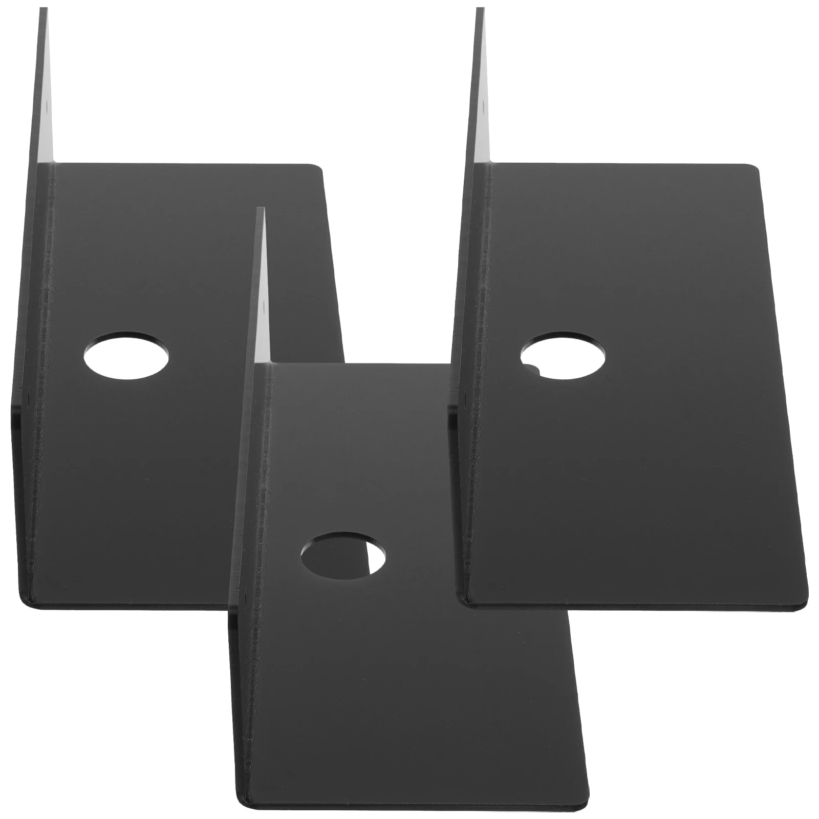 

3Pcs Acrylic Wall Shelf Durable Floating Shelves Black Wall Mounted Kitchen Bathroom Display Bookshelf Storage