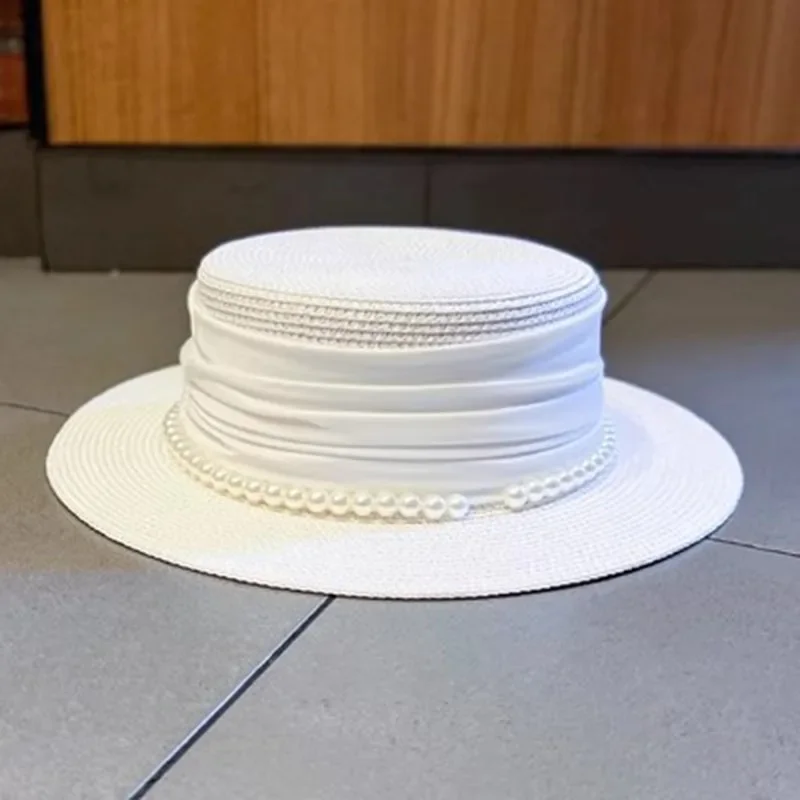 hat for women trucker women's hats for the sun Beach outing Luxury straw hat summer sunhat new 2025 Visor panama Fashion elegant