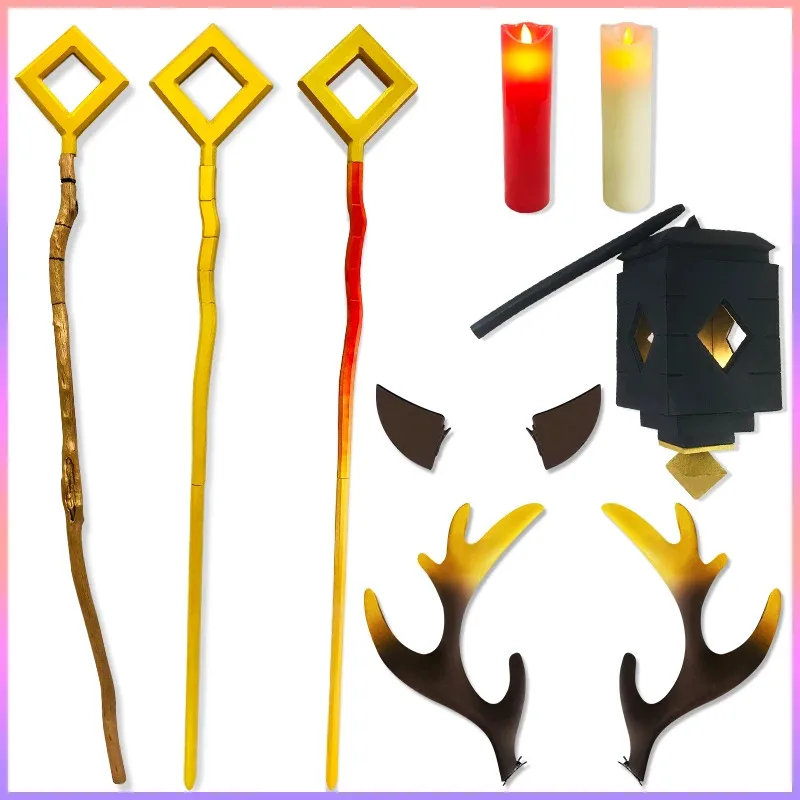 DY20Game Sky：Children of the Light cosplay Accessories Lantern Candle Antlers Horns Props 3 style Stick 124cm Halloween costumes