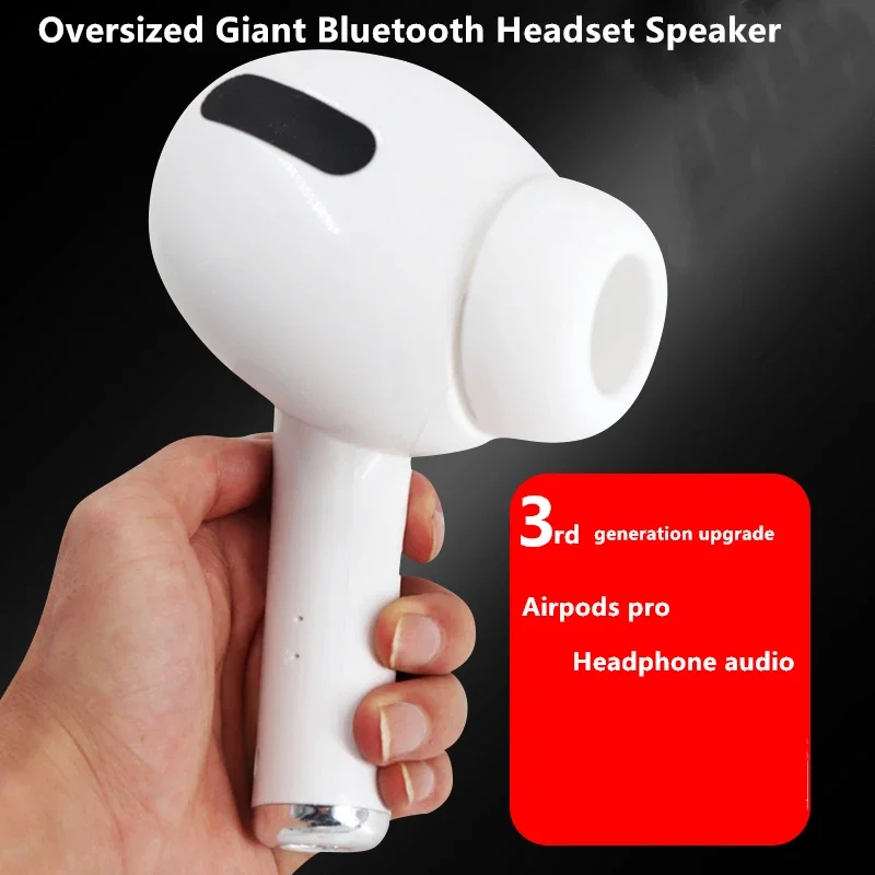 

Giant Earphone Model Wireless Bluetooth Speaker Headset Shape Stereo Music Player Creative Loudspeaker Radio Playback Soundbar