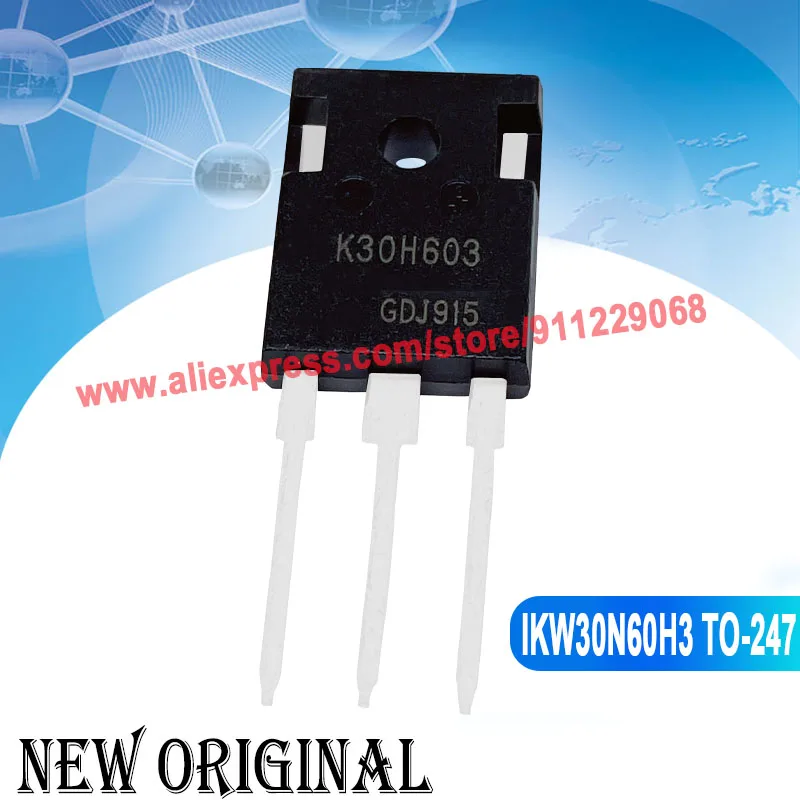 (5 Pieces) IXFH30N60P TO-247 600V 30A / K30H603 IKW30N60H3 600V 30A / HER3006PT 30A 600V / SD20N60 / MGW12N120D 1200V 12A TO-247