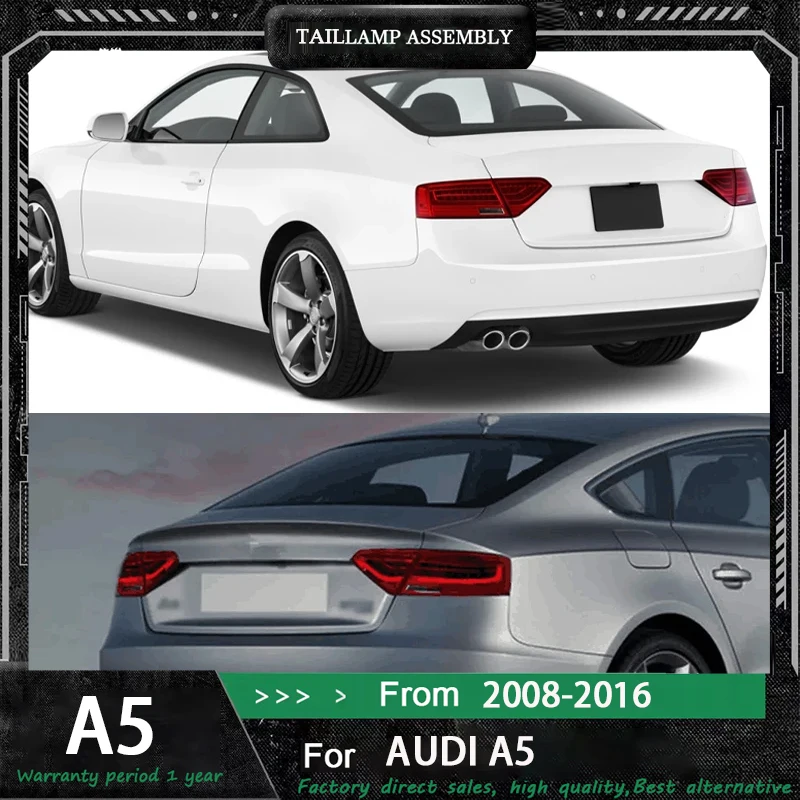 

Задний фонарь для Audi A5 Светодиодные задние фонари 2008-2016 Светодиодный задний фонарь Динамический указатель поворота Светодиодный DRL Задний фонарь для Audi A5 автомобильные аксессуары
