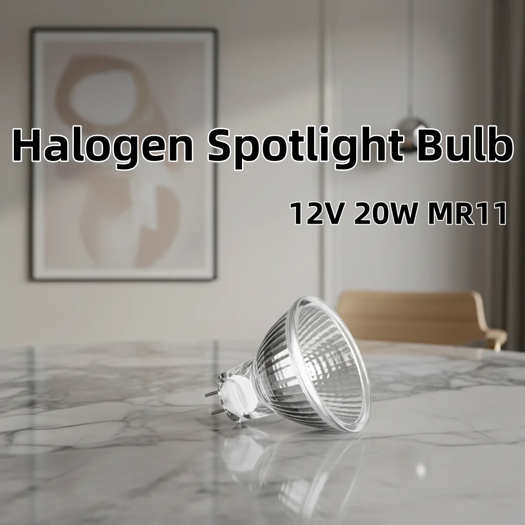 MR11 Halogen Spotlight Bulb Glass Housing 12V 20w Warm White 220V 35W 2800k 2pins 30° beam Angle Dimmable Light Bulbs