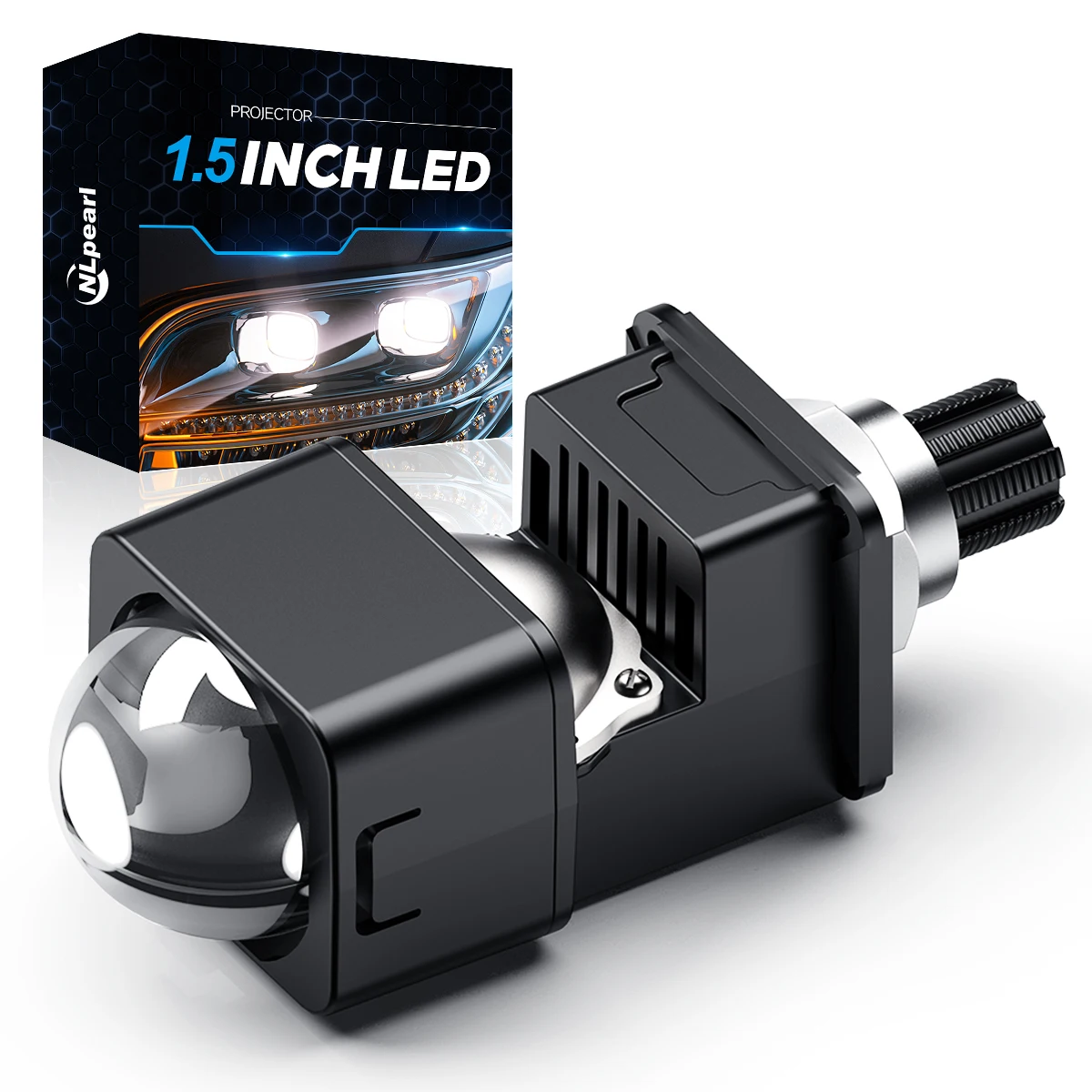 

NLpearl 1.5 Inch LED Projector lens High low beam Car Motorcycle LED Headlight Projector Kit 6000K Universal Auto Accessories