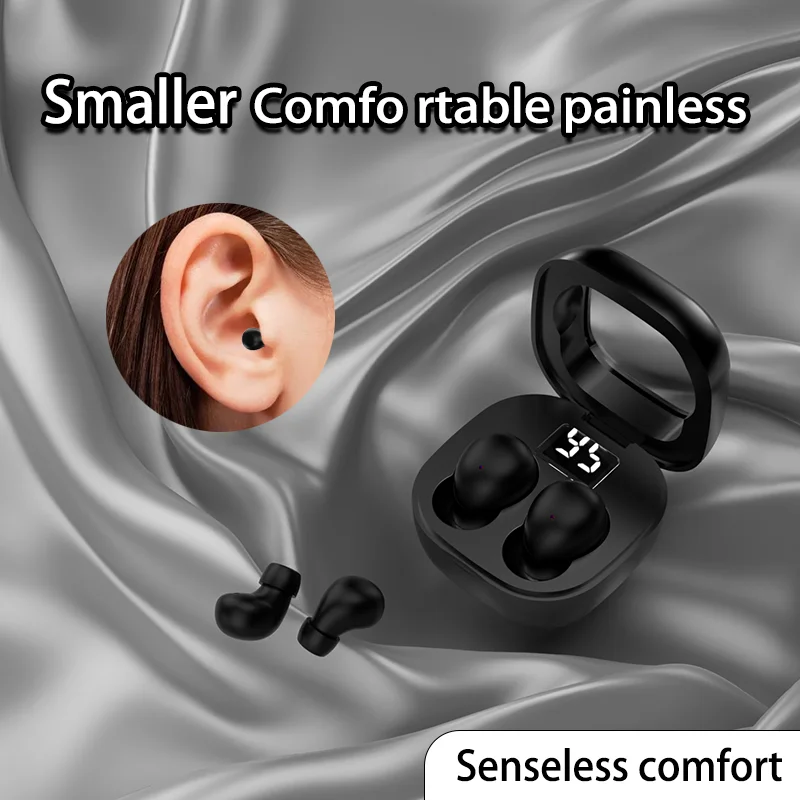 Wireless Headphones Bluetooth Headset Invisible Earbuds With Mic Noise Cancelling Earphone Suitable for people with small ears