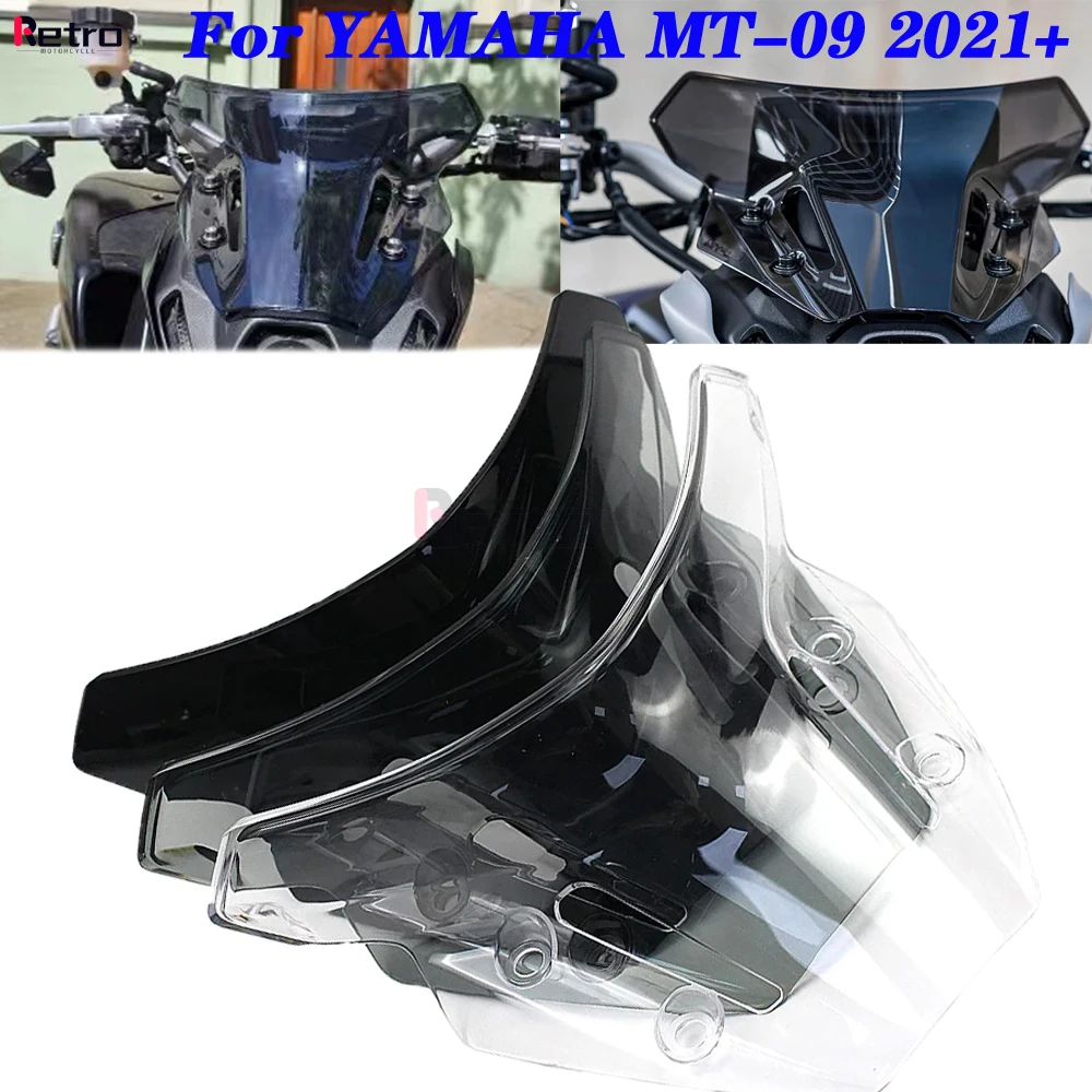 

For YAMAHA MT-09/SP/FZ-09 MT09 MT 09 2021 2022 2023 Motorcycle Accessories Windshield Windscreen Wind Shield Deflectors