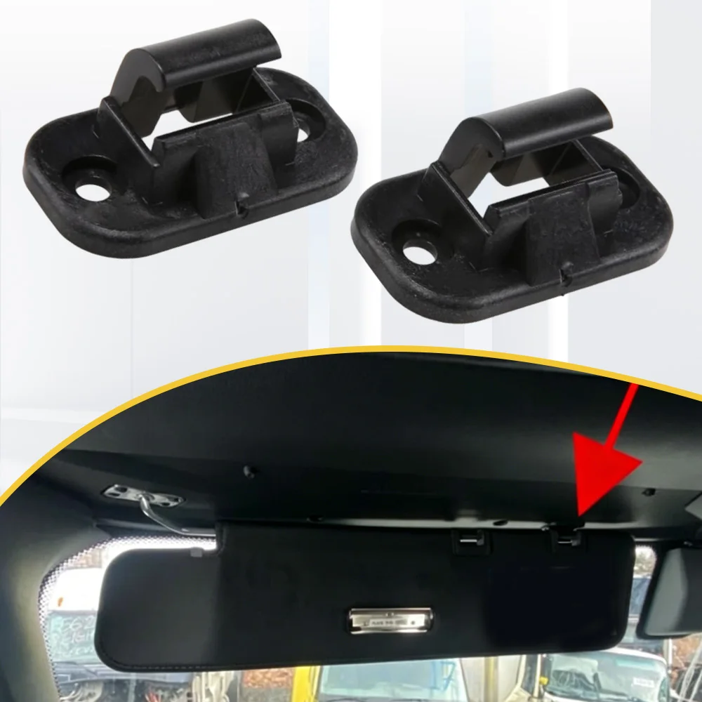 

2Pcs Car Sun Visor Clip Black Interior Hanger Hook Clip Bracket for Freightliner Cascadia M2 106 M2-106 2009-2020 1836267000