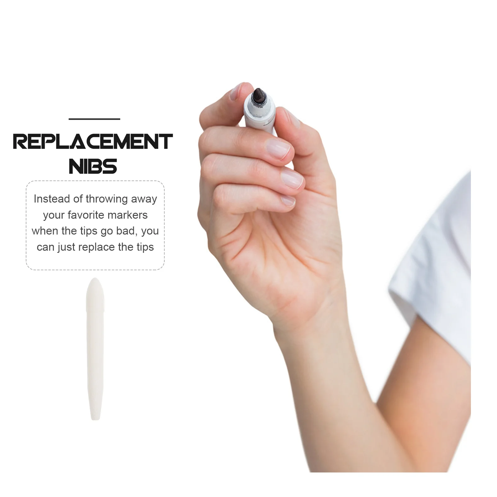 

20 шт. сменные наконечники, тонкие наконечники для маркеров для рисования, гладкие точки для рисования маслом, портативные наконечники для маркеров, школьные наконечники