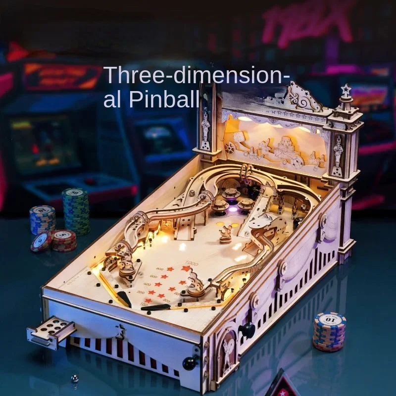 Modern Miniature Decoration 3D Puzzle Block Crafts Creative High Difficulty Luxury Adult  Pinball Build Models Figurines Crafts