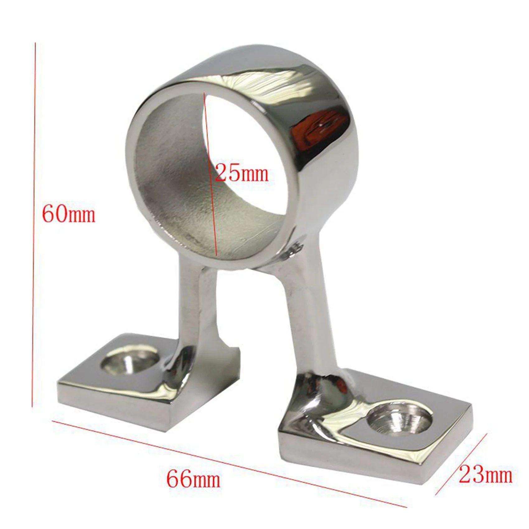 B72A مركبة بحرية صب 316 1 بوصة 25 مللي متر تركيب السكك الحديدية اليدوية 90 درجة مركز الدعامة دعم قوس #3