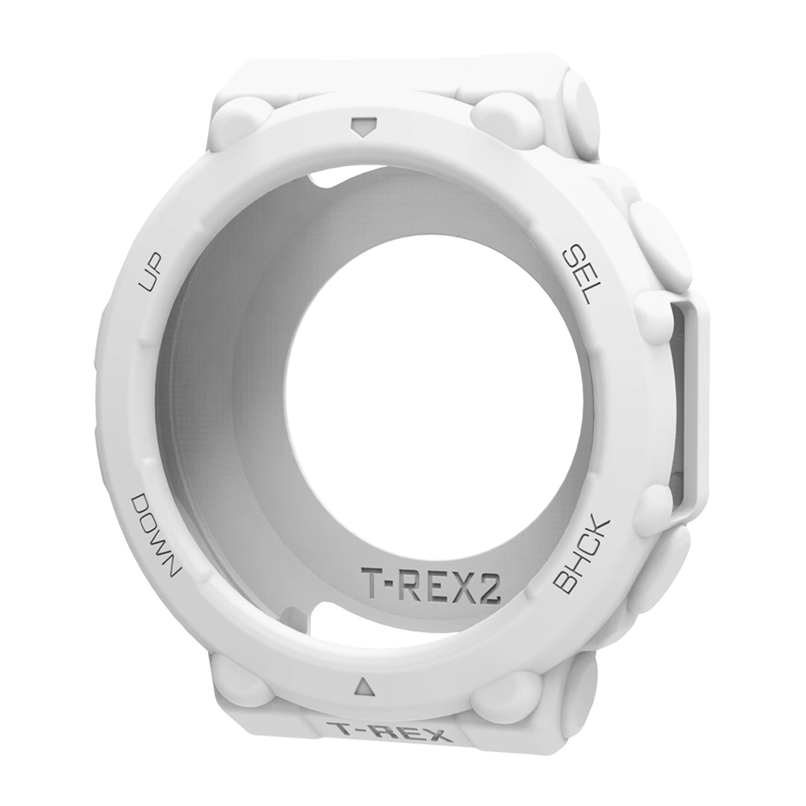 For Huami Amazfit T-Rex 2 Silicone Case Hollow Watch Protective Cover - White