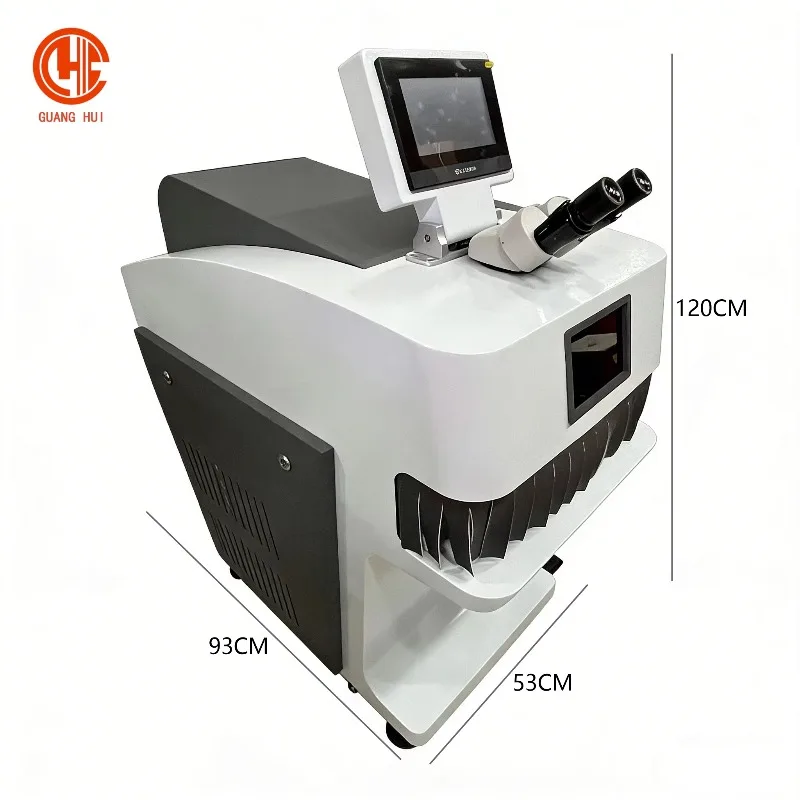 【New】Hot Sale Portable Jewellery 200W Lazer Soldering Equipment Steel Gold Silver Welder Stand Type   Spot Welding  hine