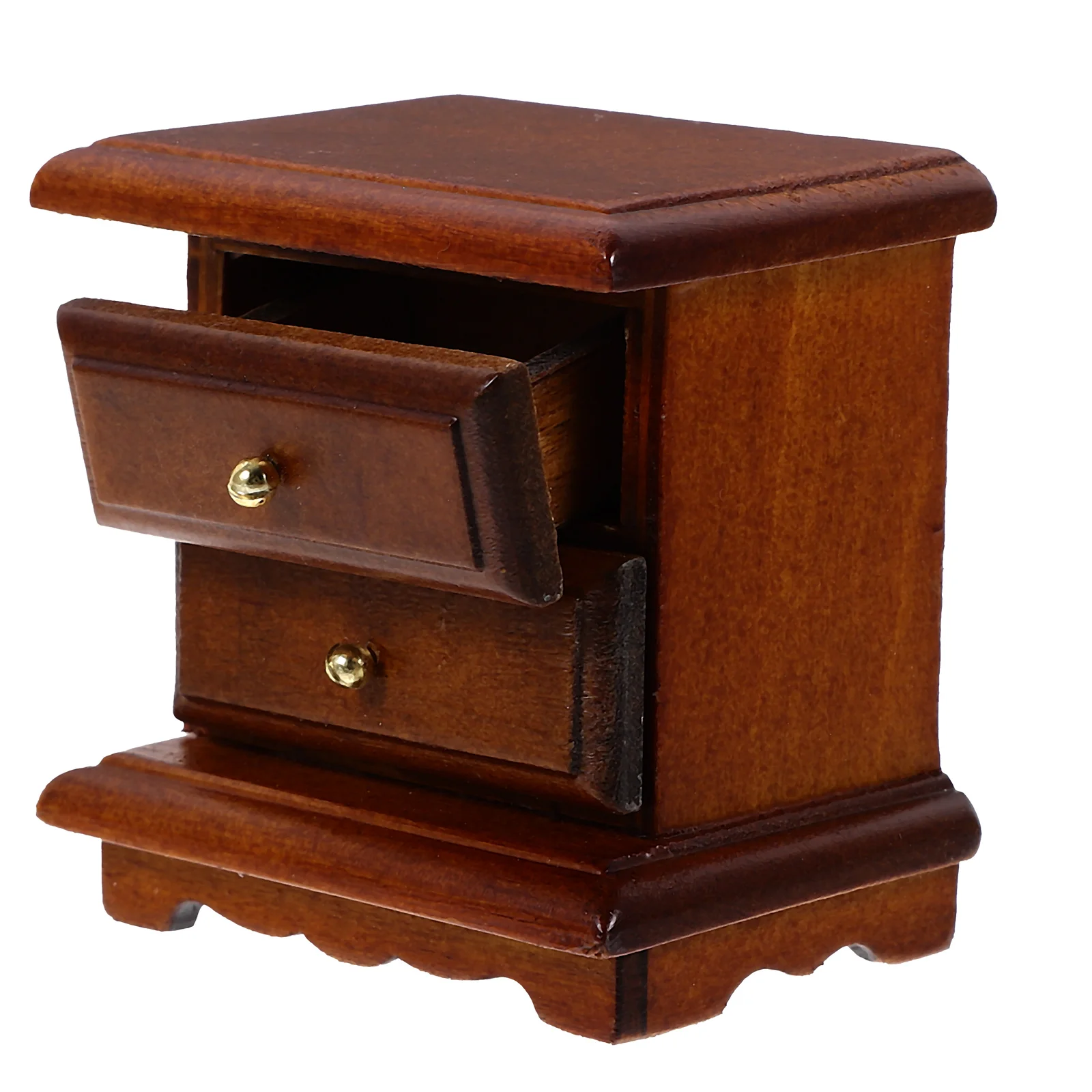 

Dollhouse Toys Bed Table Nightstands Mini Bedside Cabinet Decor Furniture Model Showcase