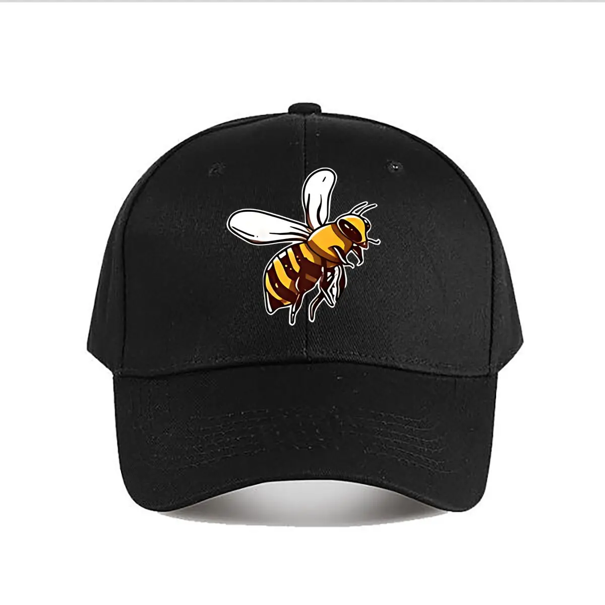 Cartoon Bee Vinyl Sticker For Laptop Car Baseball Cap Fashion Men Sunhat Women's Outdoor Sports Snapback Cap