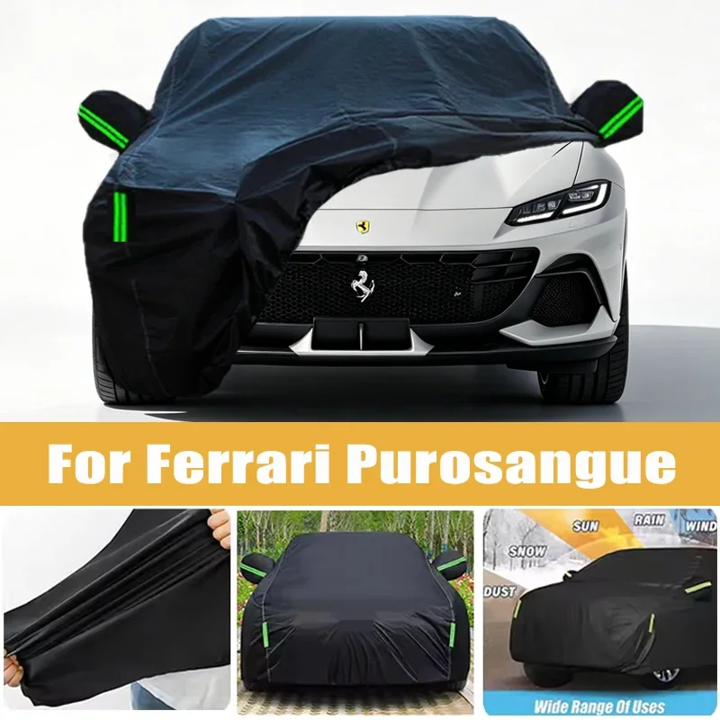 

For Ferrari Purosangue Full Car Cover Four Seasons Outdoor Sun Anti UV Rain Snow Dust Protection Oxford Cloth Accessories